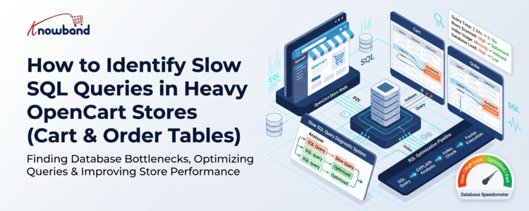 OpenCart performance settings for identifying slow SQL queries and optimizing cart and order tables